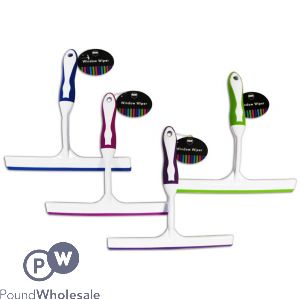 WINDOW WIPER WITH RUBBER 4 ASSORTED COLOURS