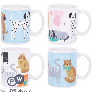 MAD ABOUT MUGS STRAIGHT CAT &amp; DOG MUG 11OZ