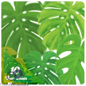 Green Leaves Beer Mat Coasters 10cm 10 Pack