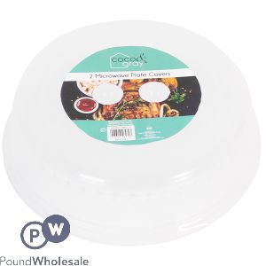 COCO &amp; GREY MICROWAVE PLATE COVER 26CM 2 PACK