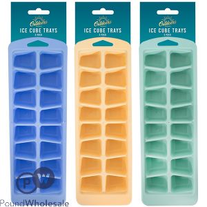 Bello Assorted Colour 16 Section Ice Cube Trays 3 Pack