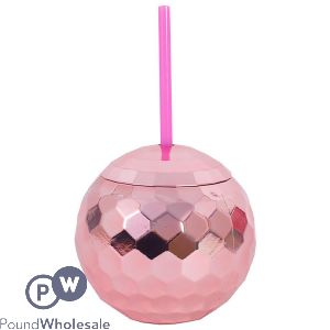 Bello Disco Mirrorball Tumbler With Straw