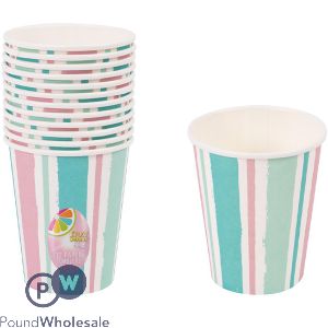 Bello Stripe Paper Tumbler 8oz 12 Pack