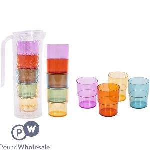 Bello Plastic Pitcher With Tumblers Set 1.6l