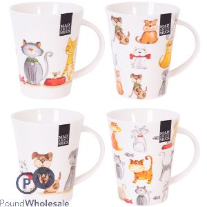 Mad About Mugs New Bone China Cat & Dog Mug 13oz