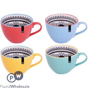 Mad About Mugs New Bone China Pad Print Breakfast Mug 420ml Assorted Colours