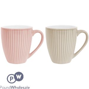 Mad About Mugs Ribbed Light Mug 12oz 360ml Assorted Colours