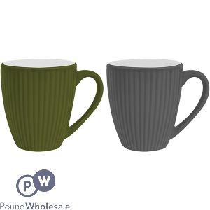 Mad About Mugs Ribbed Dark Mug 12oz Assorted Colours
