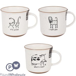 Mad About Mugs New Bone China Animal Outline Print Mug 250ml Assorted