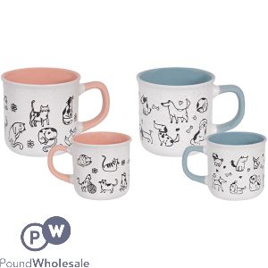Mad About Mugs Stoneware Dog & Cat Mug 310ml Assorted Colours