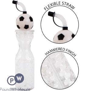 Bello Flexi Straw 3d Football Drinking Bottle 500ml