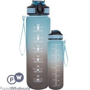 Sports Pull-up Sipper Blue Ombre Water Bottle 1l