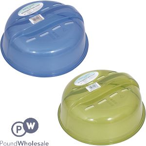 Coco & Gray Plastic Microwave Plate Cover 24cm X 10cm Assorted Colours