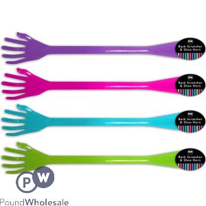 BACK SCRATCHER & SHOE HORN 4 ASSORTED COLOURS