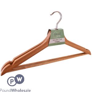 COCO & GREY WOODEN COAT HANGERS 2 PACK