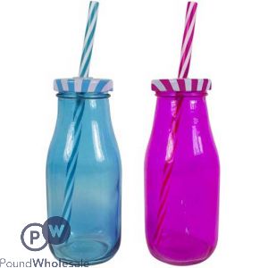 Drinking Bottle With Lid And Straw