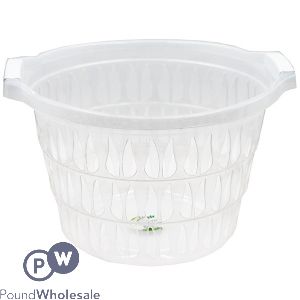 TRANSPARENT ROUNDED CLOTHES BASKET ASSORTED COLOURS