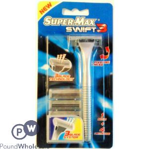 Supermax Swift Triple Razor + 4 Blades
