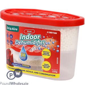 Dekton Dri Aire Rose Scent Indoor Dehumidifier 500ml