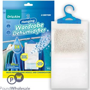 Dekton Dri Aire Hanging Wardrobe Dehumidifier 180g