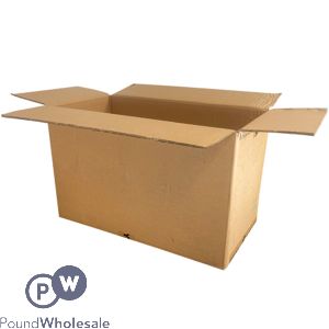 Heavy Duty Plain Double Wall Cardboard Box (used) 71.5cm X 38cm X 45.5cm
