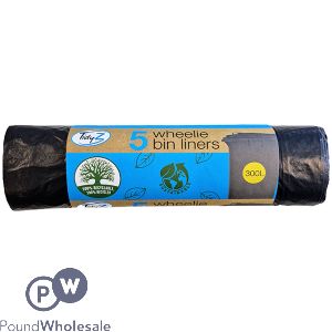 TIDYZ WHEELIE BIN LINERS 5 PACK 300L