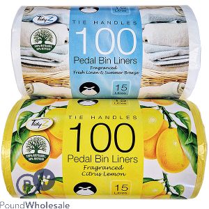 Tidyz Tie Handle Fragranced Pedal Bin Liners 15l
