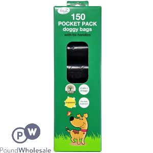 Tidyz Pocket Pack Fragranced Tie Handles Doggy Bags 150 Pack