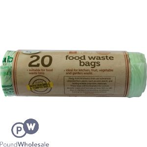 TIDYZ 20 BIODEGRADABLE FOOD WASTE BAGS 5L