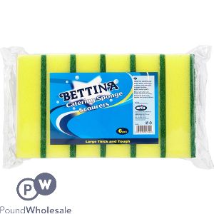 Bettina Catering Sponge Scourers 6 Pack
