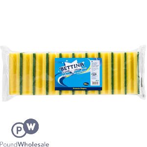 Bettina Shaped Easy Grip Sponge Scourers 10pc