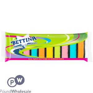 Bettina Sponge Scourers Assorted 10pc