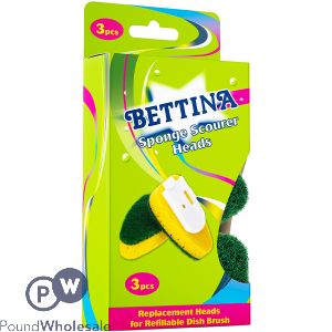 Bettina Sponge Scourer Refill Heads 3pc