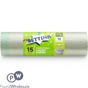 Bettina Compostable Caddy Liners 10l 15 Pack