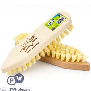 Bettina Wooden Iron Scrub Brush 8"