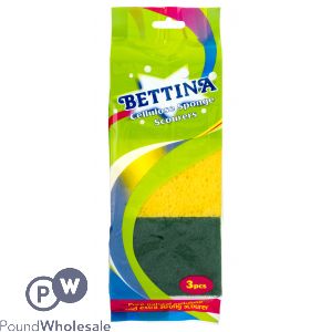 Bettina Cellulose Sponge Scourers 3 Pack