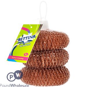 Bettina Heavy Duty Copper Scourers 3 Pack