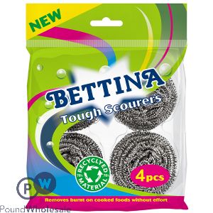 BETTINA TOUGH SPIRAL SCOURERS 20G 4 PACK