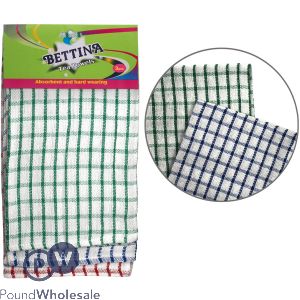 Bettina Assorted Colour Cotton Tea Towels 3pc