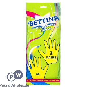 Bettina Household Gloves Medium 2 Pairs