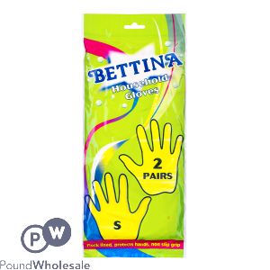 BETTINA HOUSEHOLD GLOVES SMALL 2 PAIRS