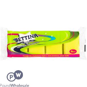 BETTINA HANDGRIP SPONGE SCOURERS 8 PACK