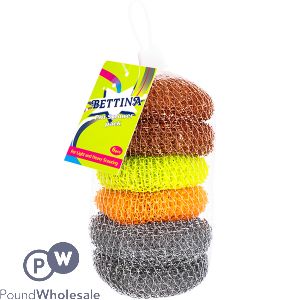 BETTINA ASSORTED POT SCOURER 6 PACK