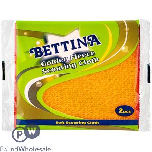 BETTINA GOLDEN FLEECE SCOURING CLOTH 2PC