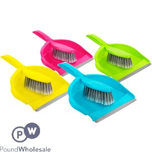 BETTINA DUSTPAN AND BRUSH SET ASSORTED COLOURS