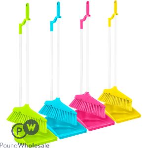 Upright Dustpan And Brush Assorted Colours