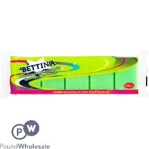 Bettina Handgrip-Shaped Sponge Scourers 10 Pack