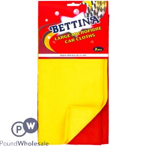 BETTINA MICROFIBRE CAR CLOTHS 2 PACK