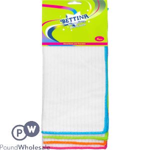 BETTINA MICROFIBRE DISHCLOTHS ASSORTED 4PC