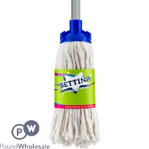 Bettina Premium Cotton Mop With Handle 118cm